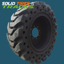 12.5x80-18 Backhoe Solid Rubber Tire for 4 Wheel Drive
