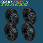 46x18 Solid Tires with 16 Bolt Rims