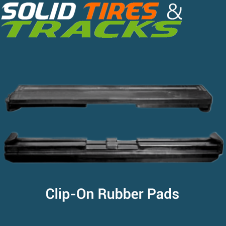 800 mm Clip-On Rubber Pad Pitch 190mm - Heavy Duty
